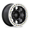 KMC KM237 Riot Beadlock 17x9 5x5.0 Satin Black Machined Ring Wheel 17" -12mm